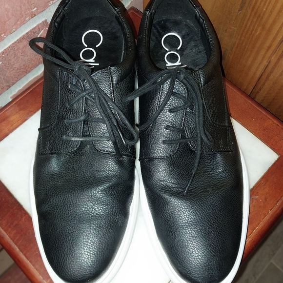 Calvin Klein Other - CALVIN KLEIN Men's  CORNELIUS Faux Leather Casual Dress Sneakers. Mens Size 10.5